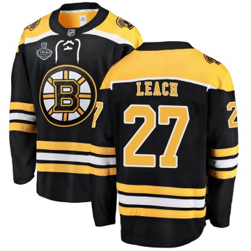 Breakaway Fanatics Branded Youth Reggie Leach Boston Bruins Home 2019 Stanley Cup Final Bound Jersey - Black