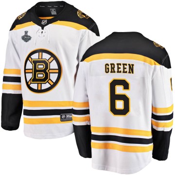Breakaway Fanatics Branded Youth Ted Green Boston Bruins Away 2019 Stanley Cup Final Bound Jersey - White