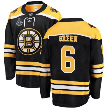 Breakaway Fanatics Branded Youth Ted Green Boston Bruins Black Home 2019 Stanley Cup Final Bound Jersey - Green