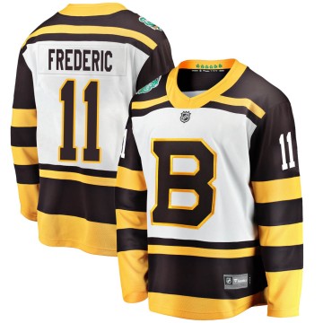 Breakaway Fanatics Branded Youth Trent Frederic Boston Bruins 2019 Winter Classic Jersey - White