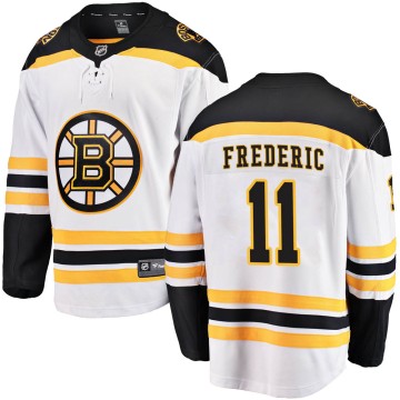 Breakaway Fanatics Branded Youth Trent Frederic Boston Bruins Away Jersey - White