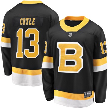 Premier Fanatics Branded Men's Charlie Coyle Boston Bruins Breakaway Alternate Jersey - Black