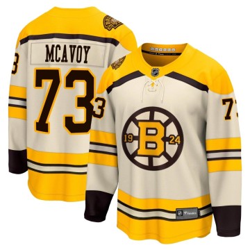 Premier Fanatics Branded Men's Charlie McAvoy Boston Bruins Breakaway 100th Anniversary Jersey - Cream