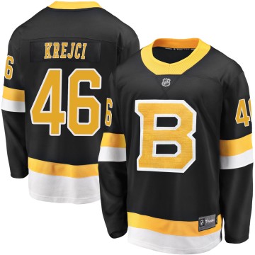 Premier Fanatics Branded Men's David Krejci Boston Bruins Breakaway Alternate Jersey - Black