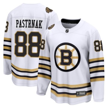 Premier Fanatics Branded Men's David Pastrnak Boston Bruins Breakaway 100th Anniversary Jersey - White
