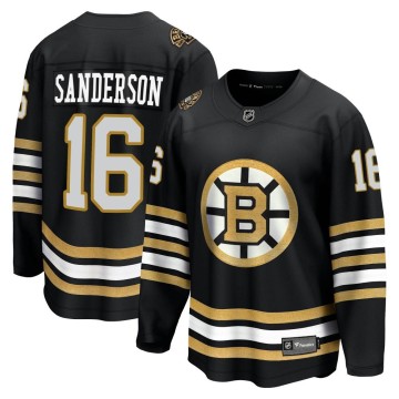 Premier Fanatics Branded Men's Derek Sanderson Boston Bruins Breakaway 100th Anniversary Jersey - Black