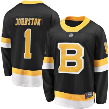 Premier Fanatics Branded Men's Eddie Johnston Boston Bruins Breakaway Alternate Jersey - Black