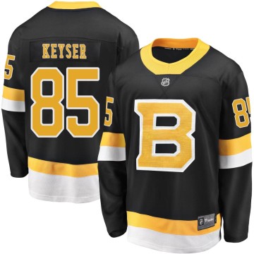 Premier Fanatics Branded Men's Kyle Keyser Boston Bruins Breakaway Alternate Jersey - Black