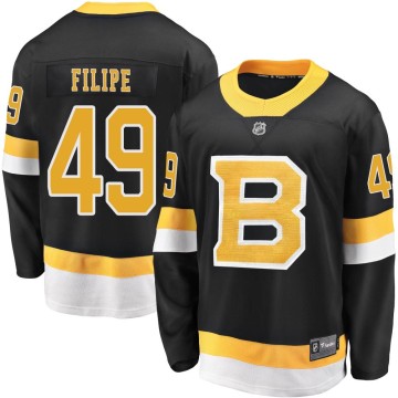 Premier Fanatics Branded Men's Matt Filipe Boston Bruins Breakaway Alternate Jersey - Black