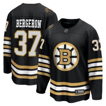 Premier Fanatics Branded Men's Patrice Bergeron Boston Bruins Breakaway 100th Anniversary Jersey - Black
