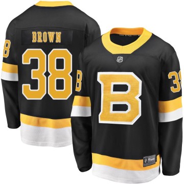 Premier Fanatics Branded Men's Patrick Brown Boston Bruins Breakaway Alternate Jersey - Black