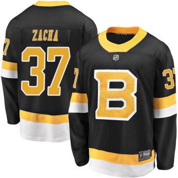 Premier Fanatics Branded Men's Pavel Zacha Boston Bruins Breakaway Alternate Jersey - Black