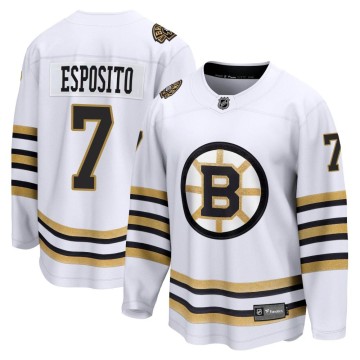 Premier Fanatics Branded Men's Phil Esposito Boston Bruins Breakaway 100th Anniversary Jersey - White