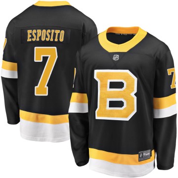 Premier Fanatics Branded Men's Phil Esposito Boston Bruins Breakaway Alternate Jersey - Black