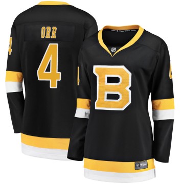 Premier Fanatics Branded Women's Bobby Orr Boston Bruins Breakaway Alternate Jersey - Black