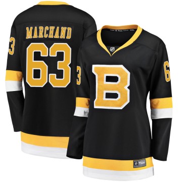 Premier Fanatics Branded Women's Brad Marchand Boston Bruins Breakaway Alternate Jersey - Black