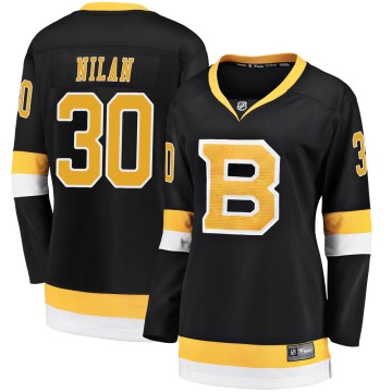 Premier Fanatics Branded Women's Chris Nilan Boston Bruins Breakaway Alternate Jersey - Black