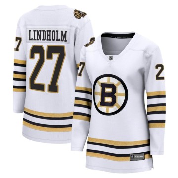 Premier Fanatics Branded Women's Hampus Lindholm Boston Bruins Breakaway 100th Anniversary Jersey - White