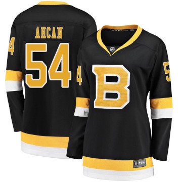 Premier Fanatics Branded Women's Jack Ahcan Boston Bruins Breakaway Alternate Jersey - Black