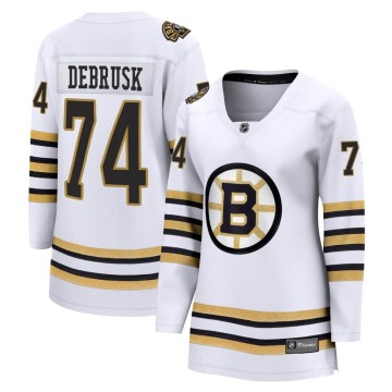 Premier Fanatics Branded Women's Jake DeBrusk Boston Bruins Breakaway 100th Anniversary Jersey - White