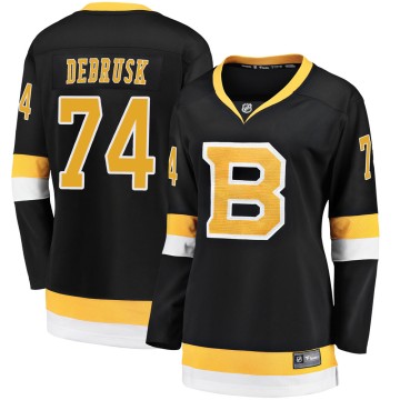 Premier Fanatics Branded Women's Jake DeBrusk Boston Bruins Breakaway Alternate Jersey - Black