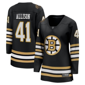 Premier Fanatics Branded Women's Jason Allison Boston Bruins Breakaway 100th Anniversary Jersey - Black