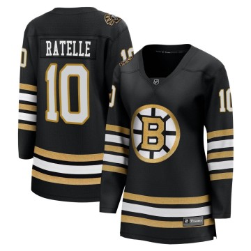 Premier Fanatics Branded Women's Jean Ratelle Boston Bruins Breakaway 100th Anniversary Jersey - Black