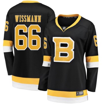 Premier Fanatics Branded Women's Kai Wissmann Boston Bruins Breakaway Alternate Jersey - Black