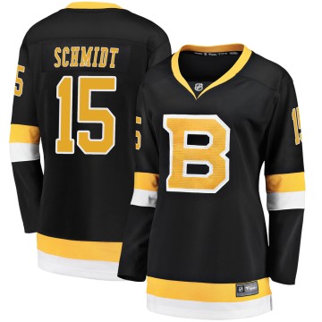 Premier Fanatics Branded Women's Milt Schmidt Boston Bruins Breakaway Alternate Jersey - Black