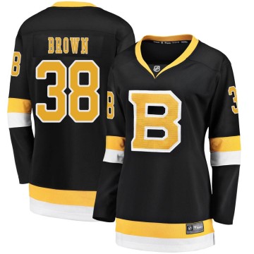 Premier Fanatics Branded Women's Patrick Brown Boston Bruins Breakaway Alternate Jersey - Black