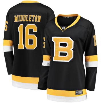 Premier Fanatics Branded Women's Rick Middleton Boston Bruins Breakaway Alternate Jersey - Black