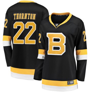 Premier Fanatics Branded Women's Shawn Thornton Boston Bruins Breakaway Alternate Jersey - Black