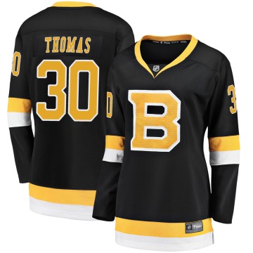 Premier Fanatics Branded Women's Tim Thomas Boston Bruins Breakaway Alternate Jersey - Black