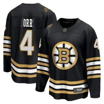 Premier Fanatics Branded Youth Bobby Orr Boston Bruins Breakaway 100th Anniversary Jersey - Black