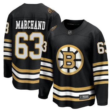 Premier Fanatics Branded Youth Brad Marchand Boston Bruins Breakaway 100th Anniversary Jersey - Black
