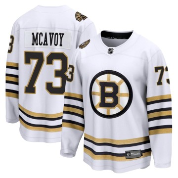 Premier Fanatics Branded Youth Charlie McAvoy Boston Bruins Breakaway 100th Anniversary Jersey - White