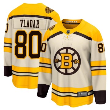 Premier Fanatics Branded Youth Daniel Vladar Boston Bruins Breakaway 100th Anniversary Jersey - Cream
