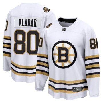 Premier Fanatics Branded Youth Daniel Vladar Boston Bruins Breakaway 100th Anniversary Jersey - White