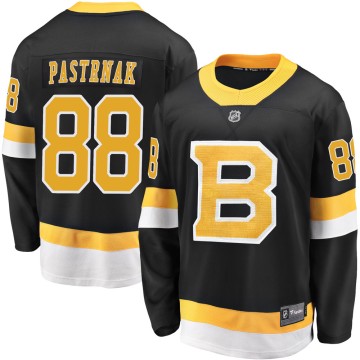 Premier Fanatics Branded Youth David Pastrnak Boston Bruins Breakaway Alternate Jersey - Black