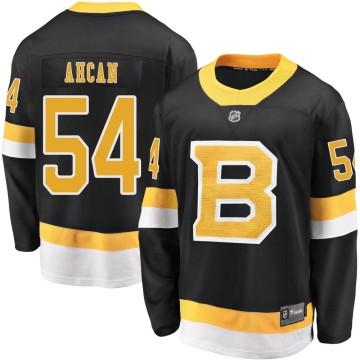 Premier Fanatics Branded Youth Jack Ahcan Boston Bruins Breakaway Alternate Jersey - Black