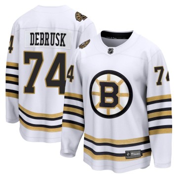Premier Fanatics Branded Youth Jake DeBrusk Boston Bruins Breakaway 100th Anniversary Jersey - White