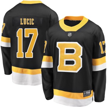 Premier Fanatics Branded Youth Milan Lucic Boston Bruins Breakaway Alternate Jersey - Black