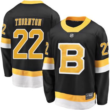 Premier Fanatics Branded Youth Shawn Thornton Boston Bruins Breakaway Alternate Jersey - Black