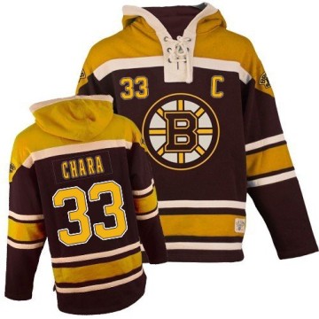 Premier Youth Zdeno Chara Boston Bruins Old Time Hockey Sawyer Hooded Sweatshirt - Black
